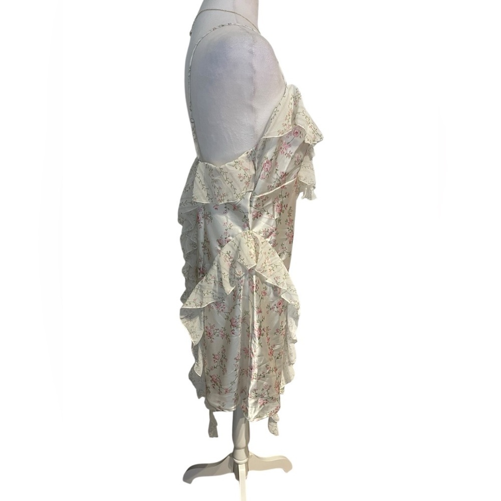 Forever 21 Floral Ruffle Long Top Size XL – Prairie Cottagecore Fairy Style - Picture 6 of 8